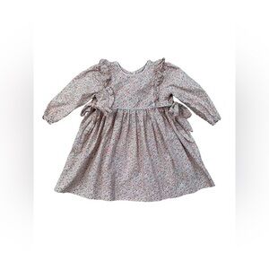 Petit Bebe Size 3 Tiny Floral Print Ruffle Tie Dress